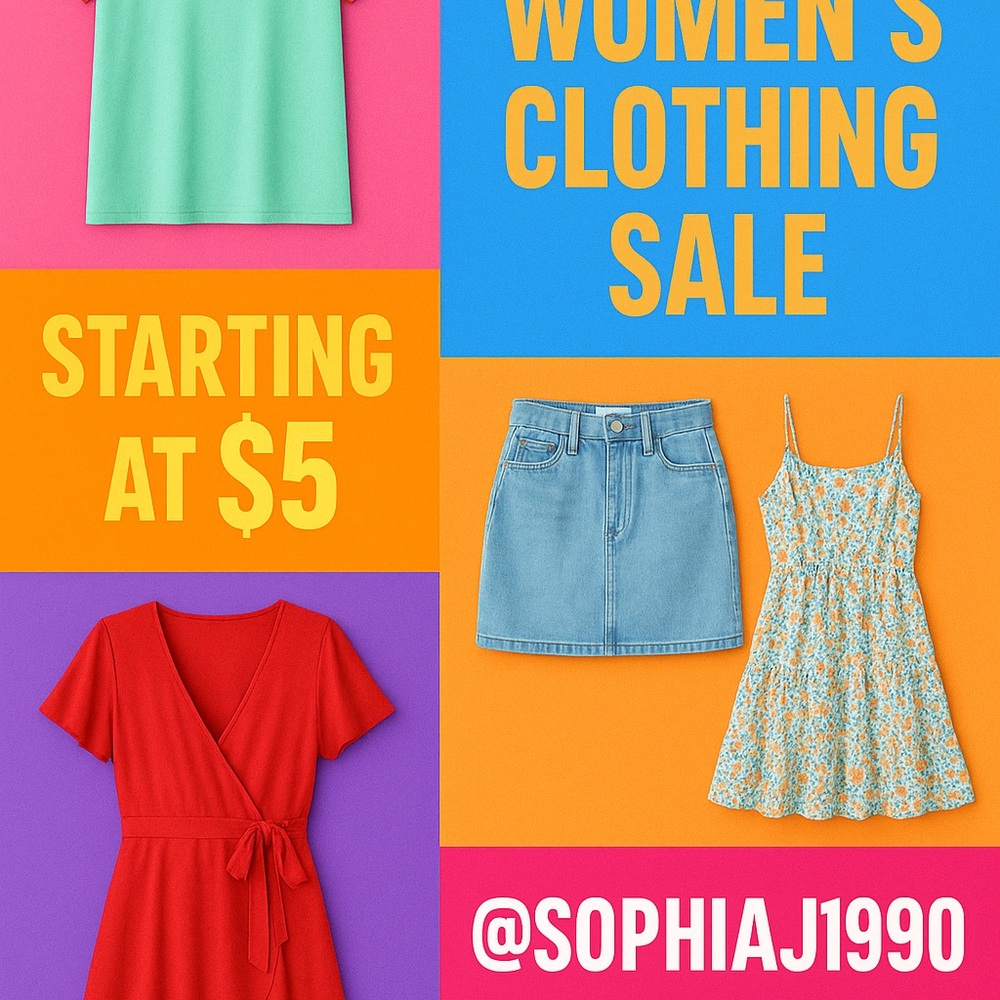 Join tonight at 7 Women’s clothing sale